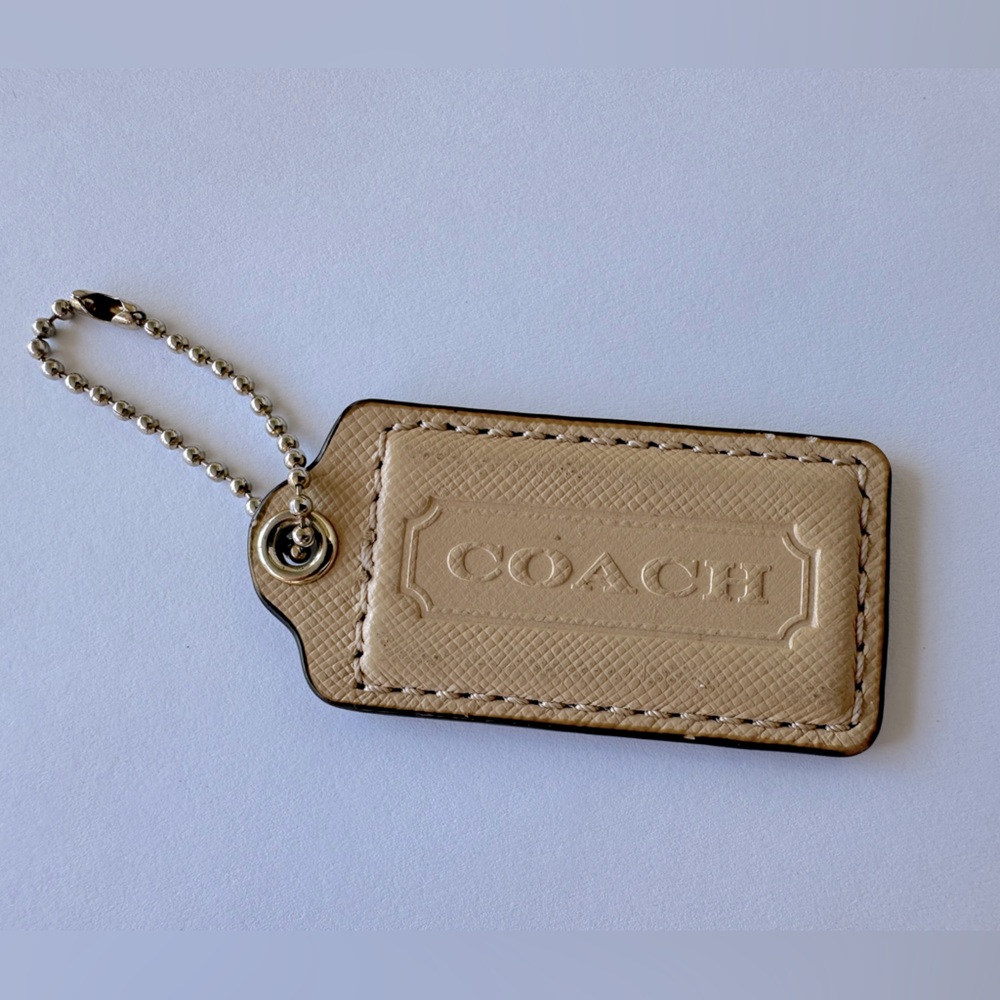 Coach Beige Leather Replacement Hang Tag - Picture 1 of 3